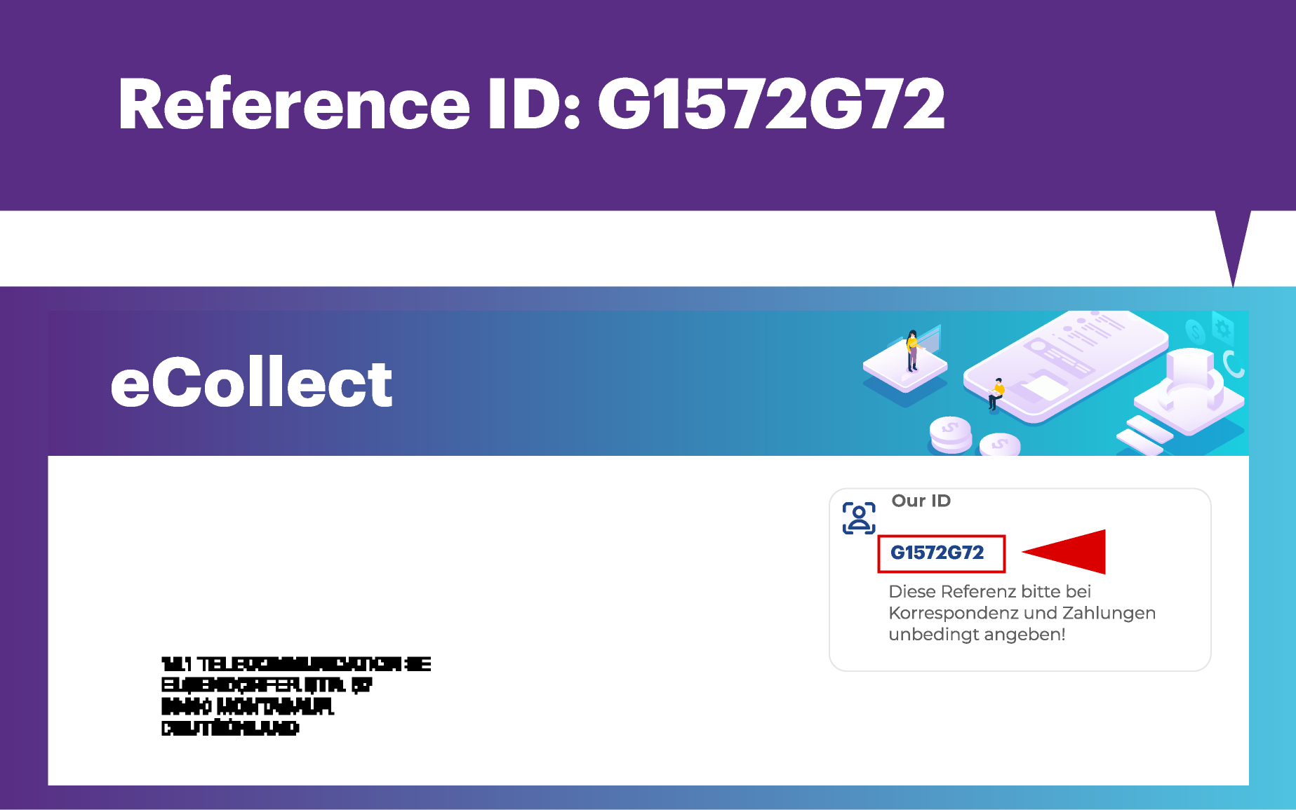 Reference ID location in letter