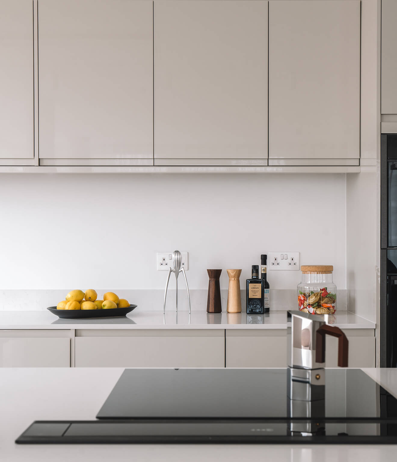 Portrait image showing interior designed space