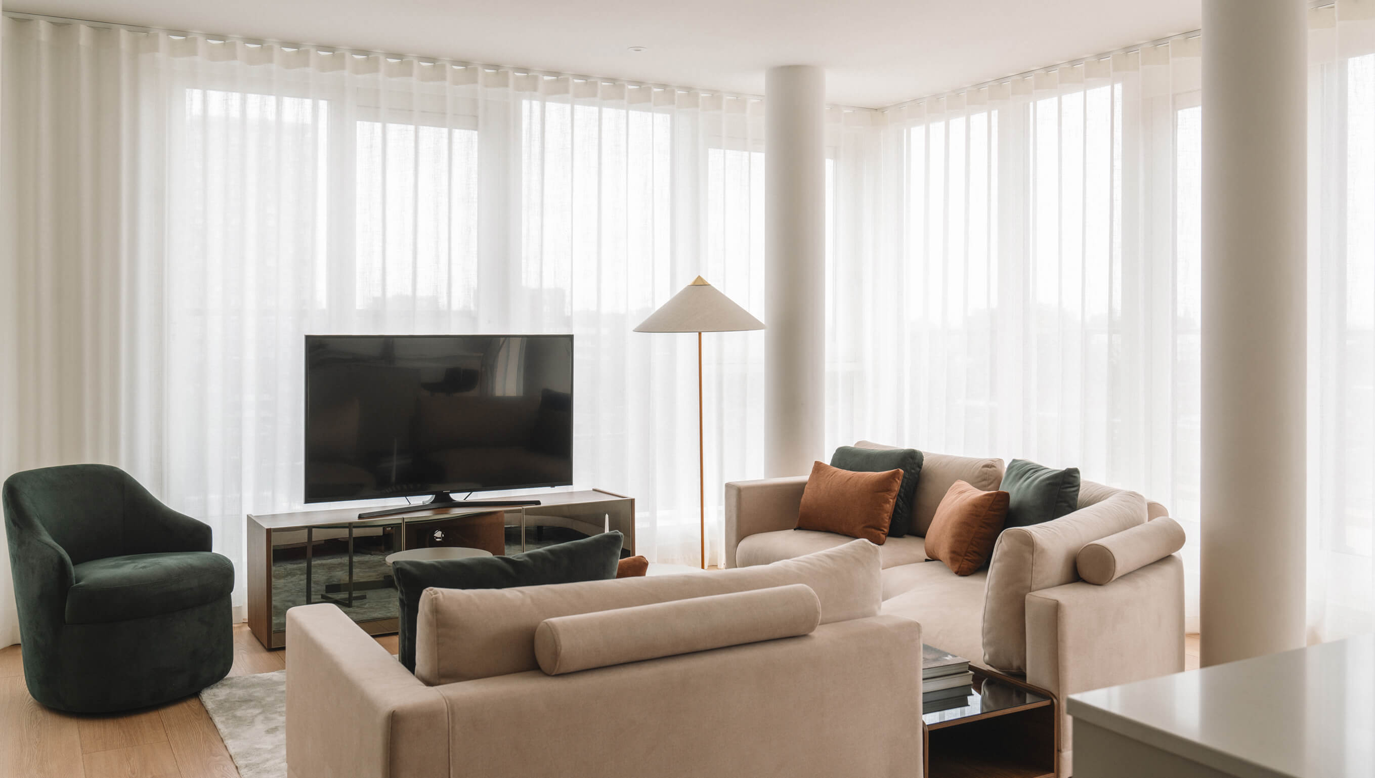 Second full landscape image showing interior designed spaces