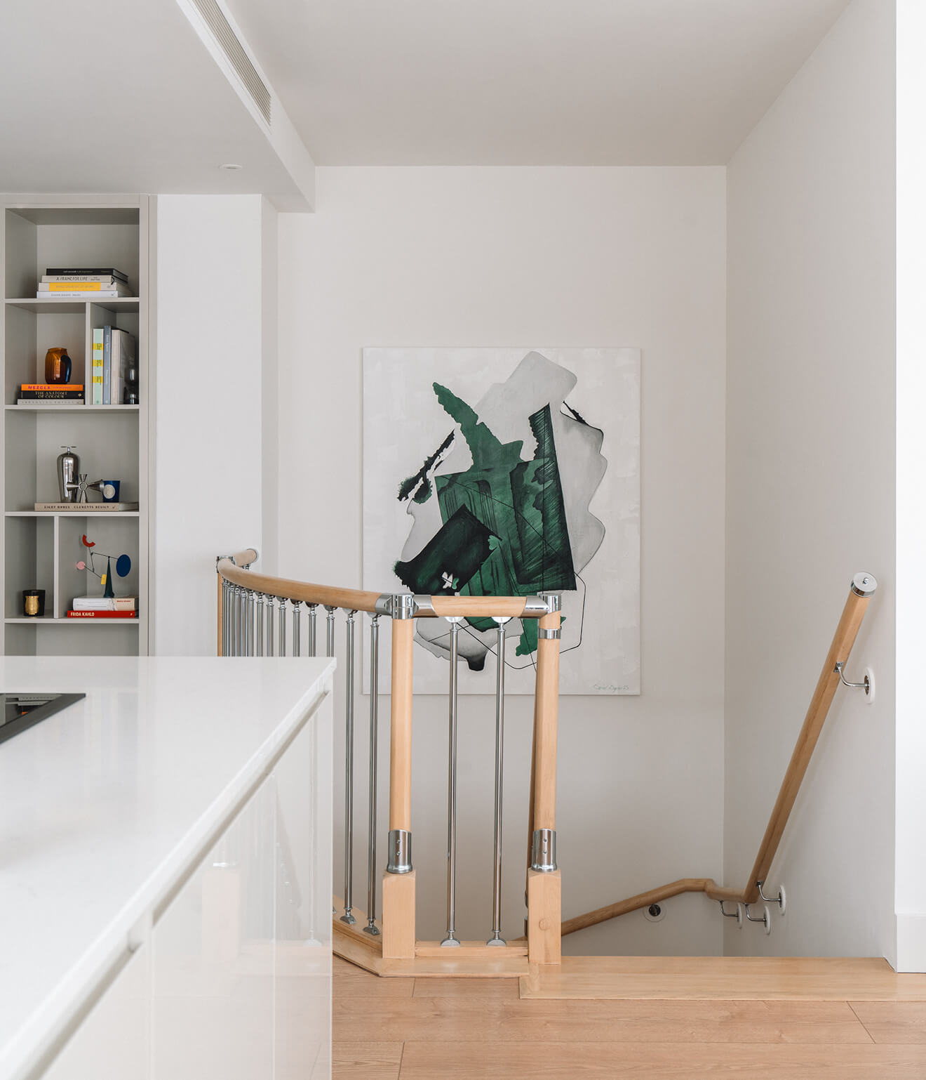 Portrait image showing interior designed space