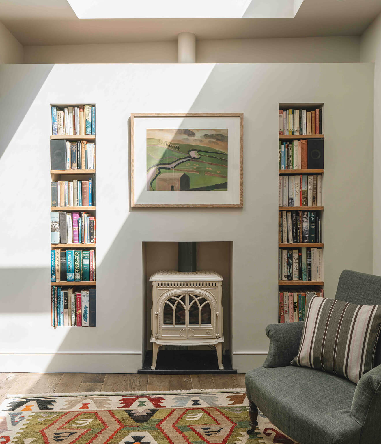 Portrait image showing interior designed space