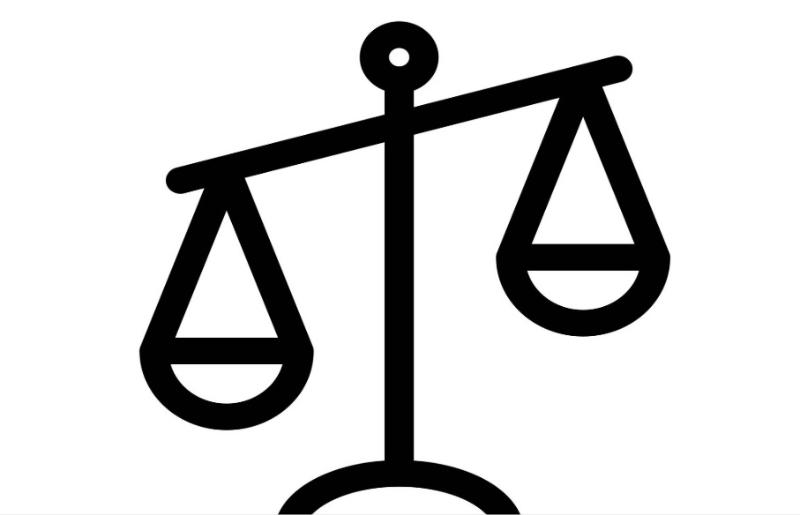 Animeret sort og hvid skålvægt.