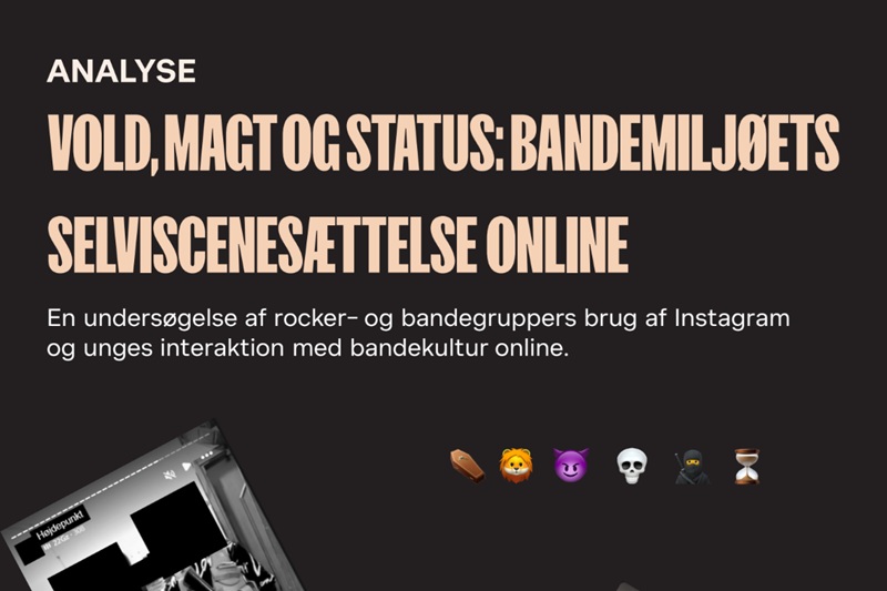 Viser forsiden på en ny undersøgelse fra Digitalt Ansvar og bandernes aktiviteter online