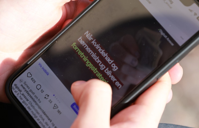 En person kigger på en analyse fra Digitalt Ansvar