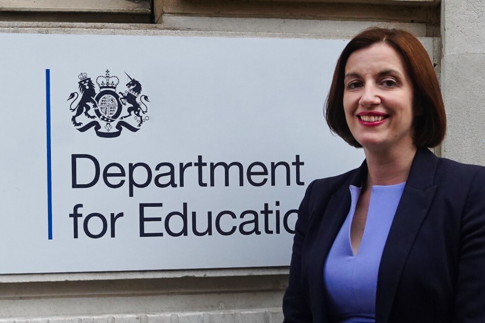 The Department for Education sign outside its London headquarters