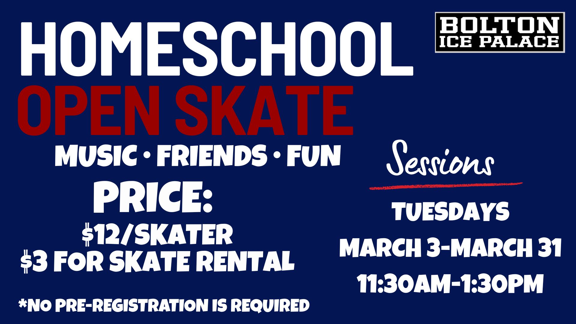 HOMESCHOOL PUBLIC SKATE