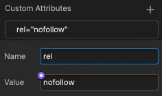 nofollow settings webflow