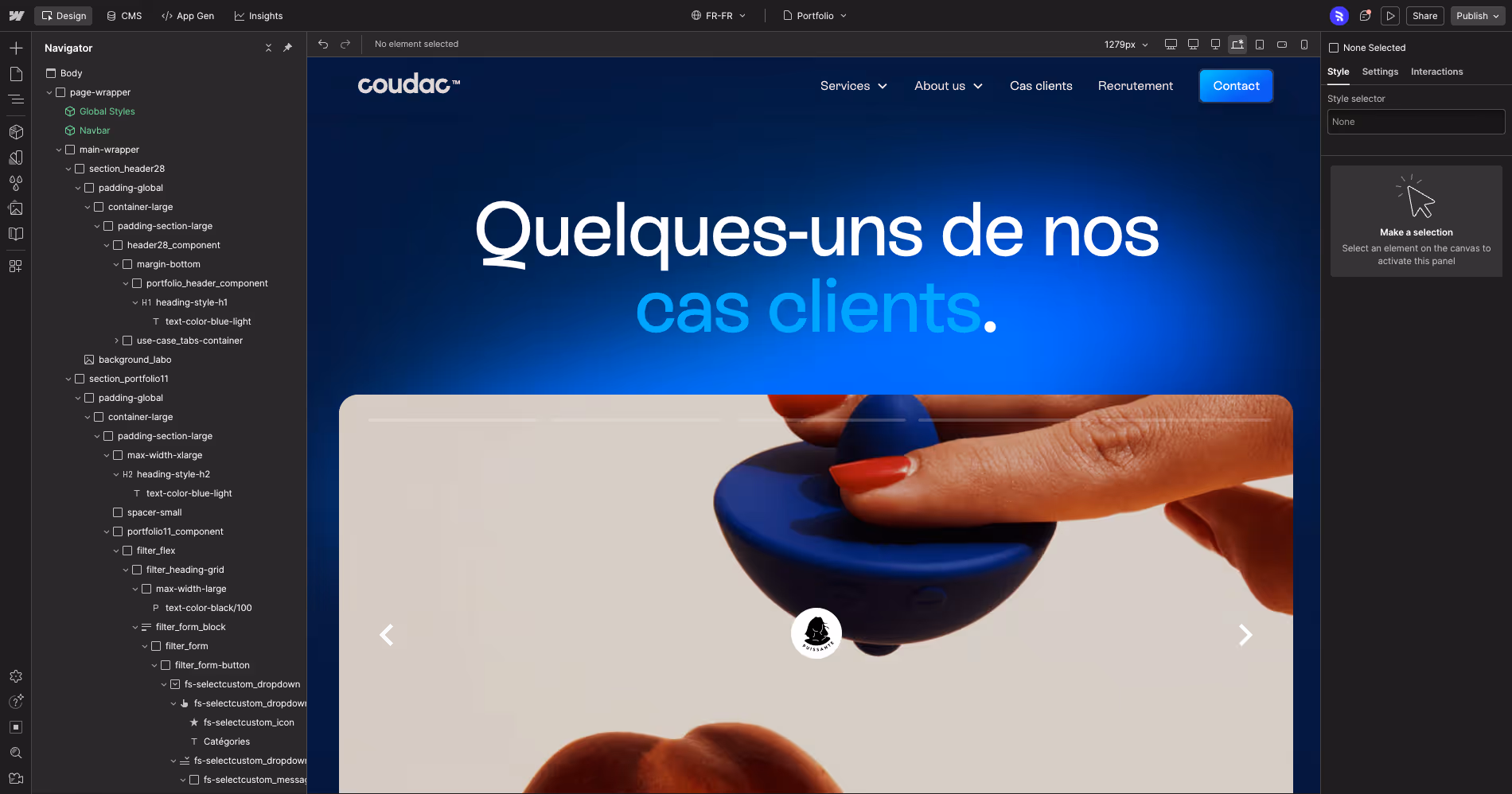 webflow Coudac website image