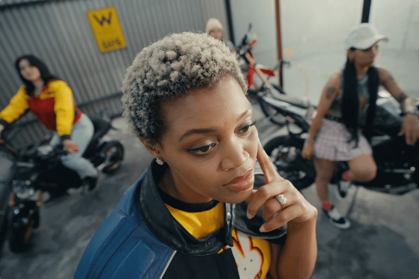 Group of female riding their motorcycle
