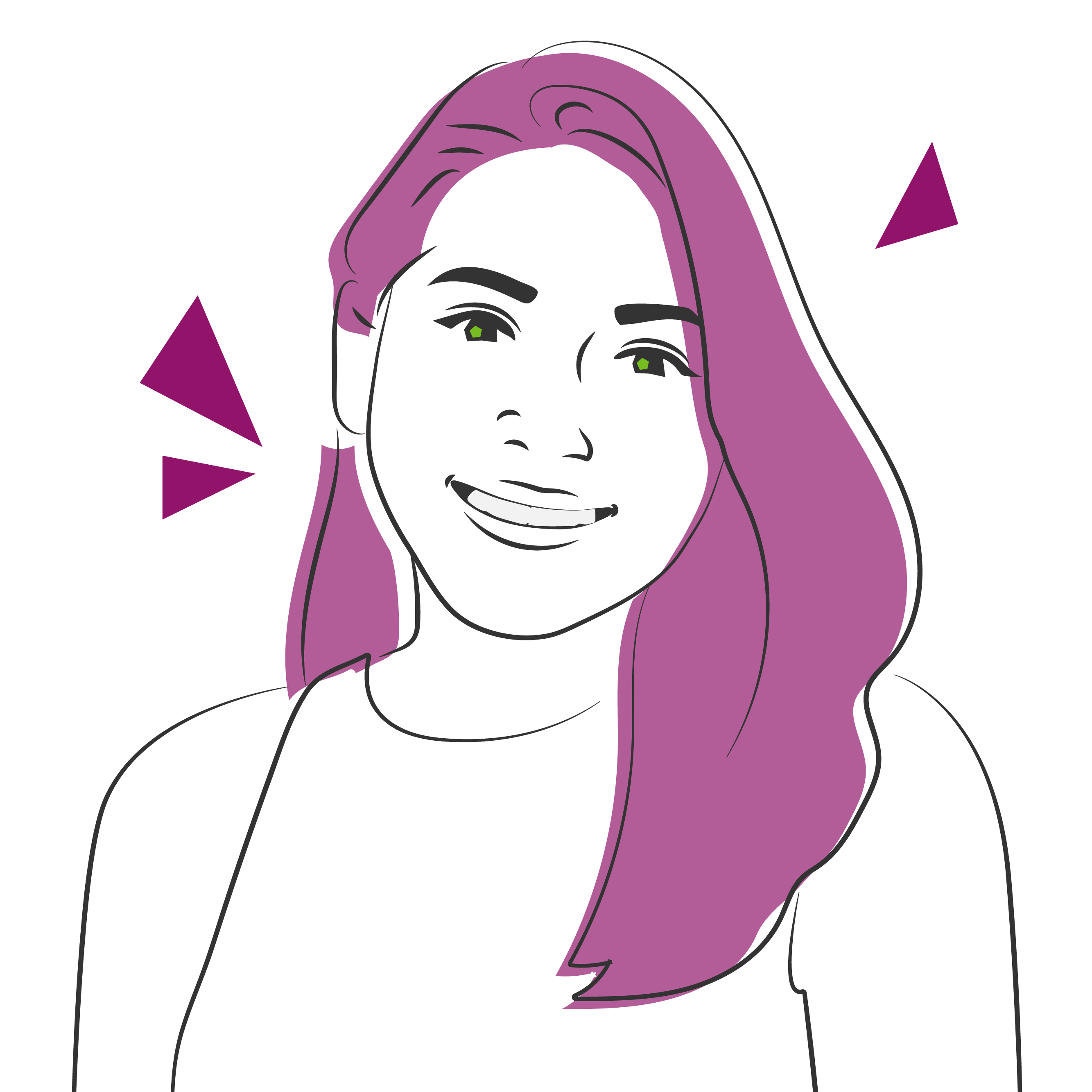 A vector portrait of Lystra.