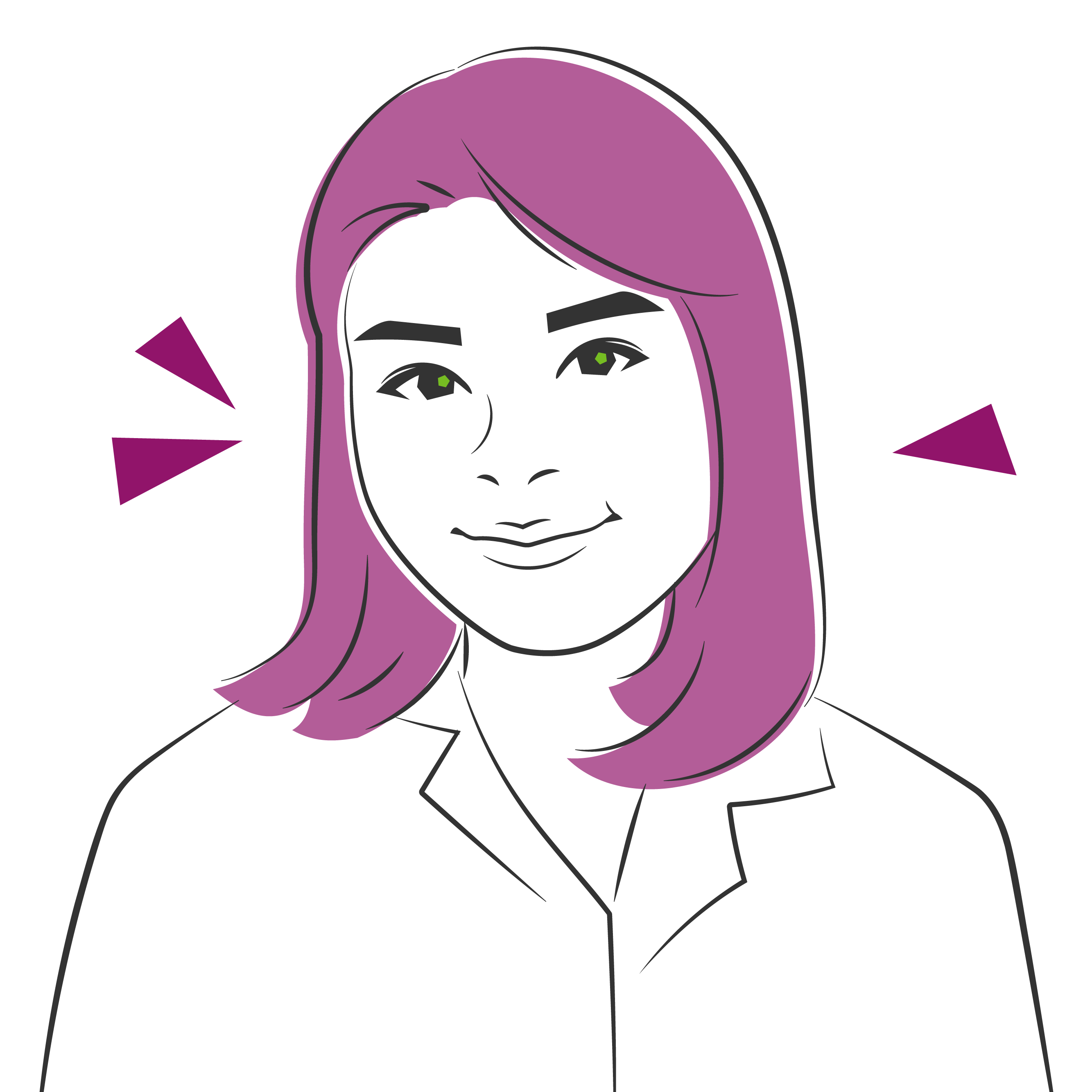 A vector portrait of Liz.