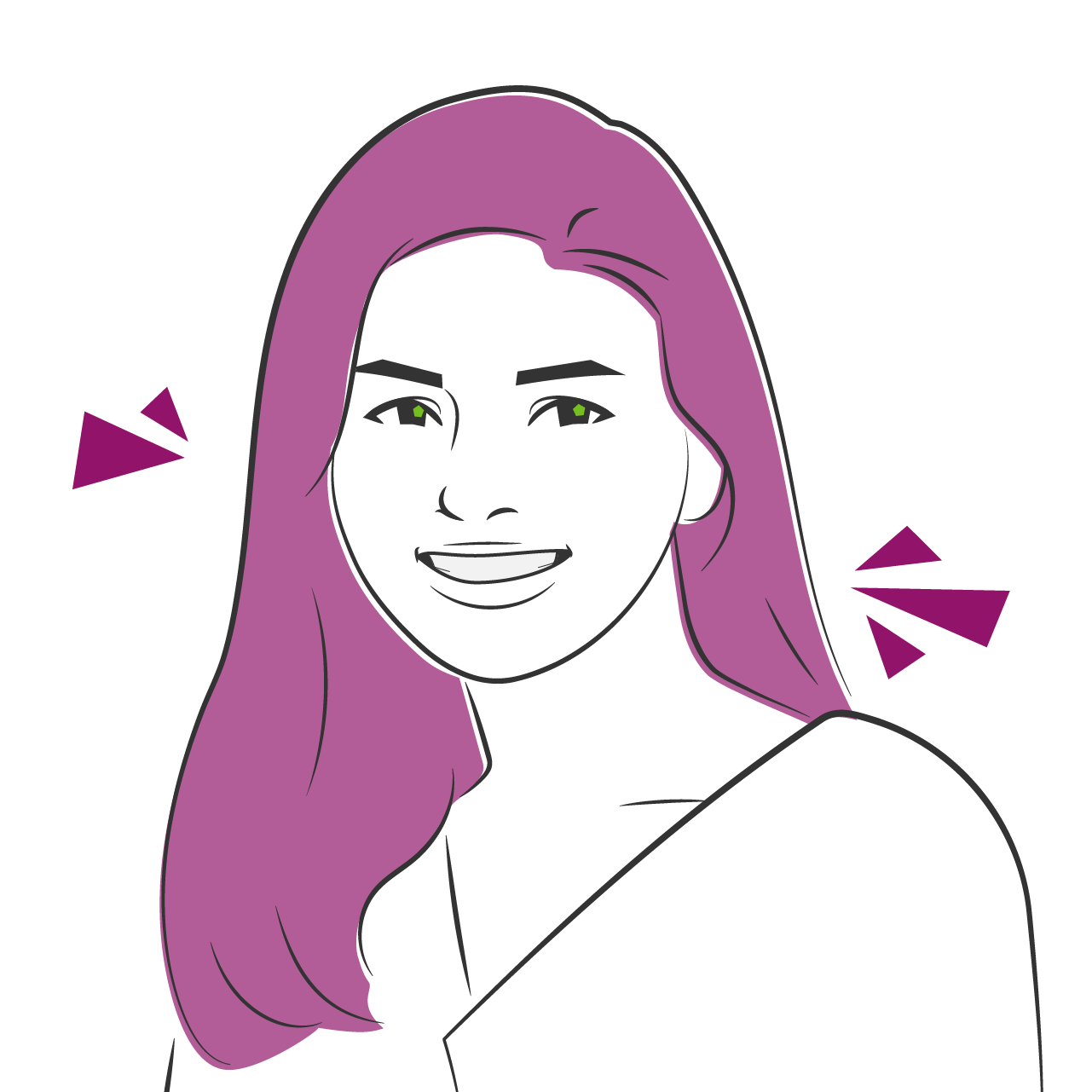 A vector portrait of Sandra.