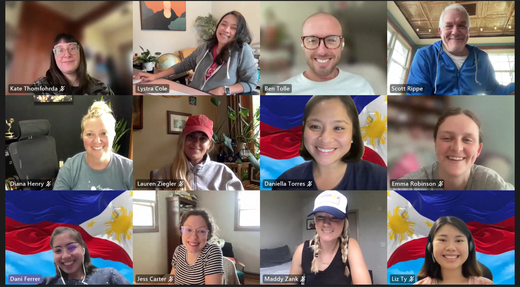 The entire Market Crafters team screen shot from our August virtual happy hour.
