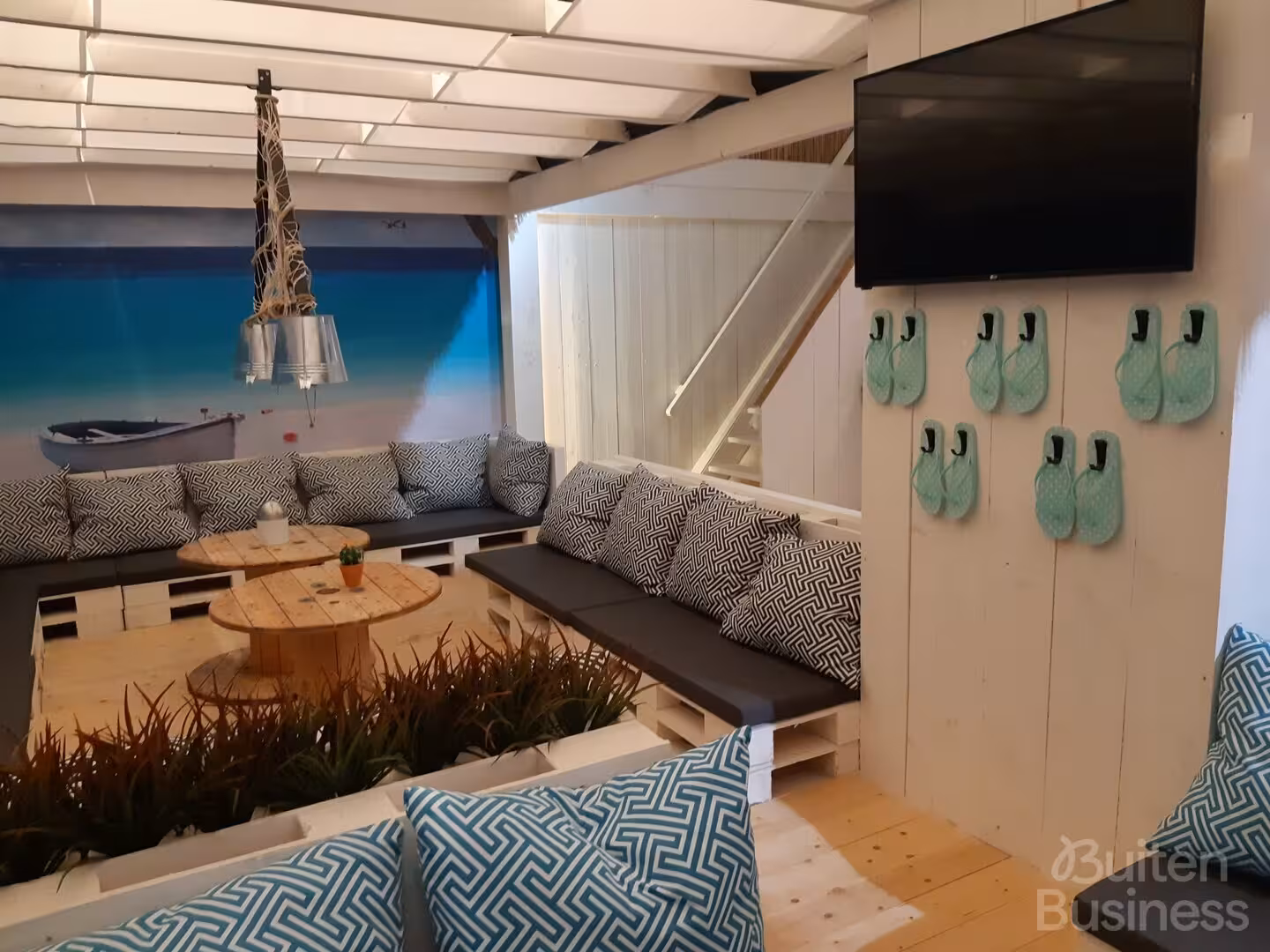 Vergaderen bij In Alle Straten: Club Binnen Beach in Ravenstein, Noord-Brabant via BuitenBusiness