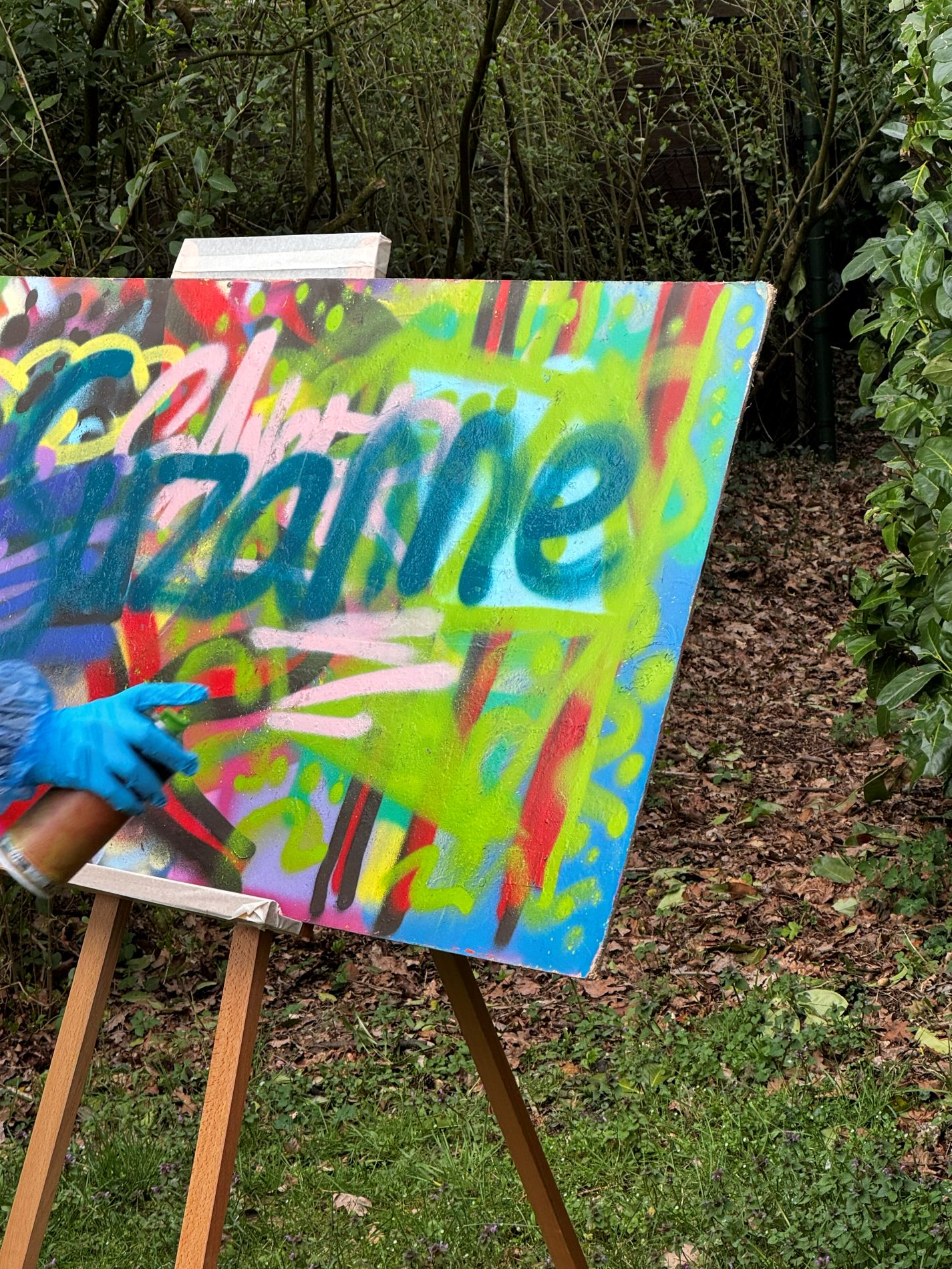 Kunstwerk tijdens graffiti workshop van BuitenBusiness