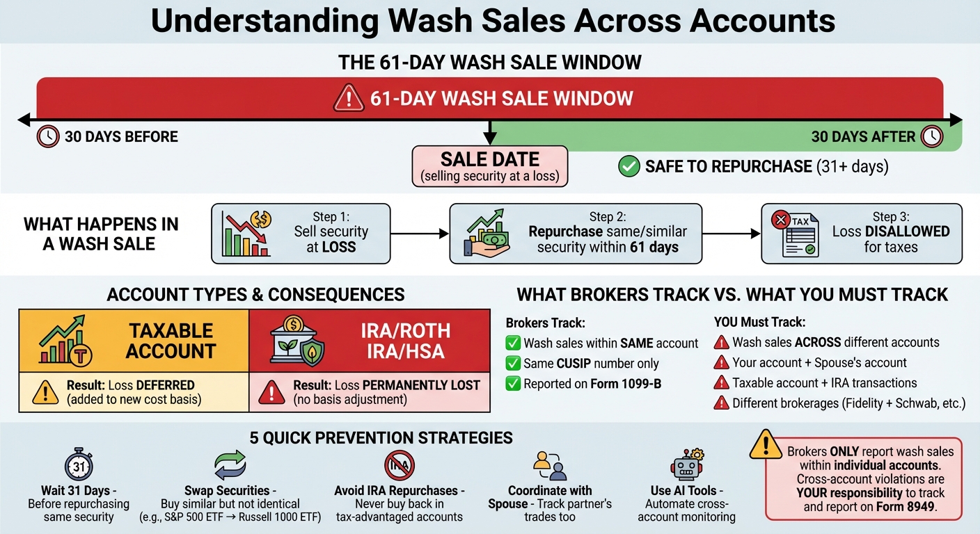 Avoid wash sales across accounts