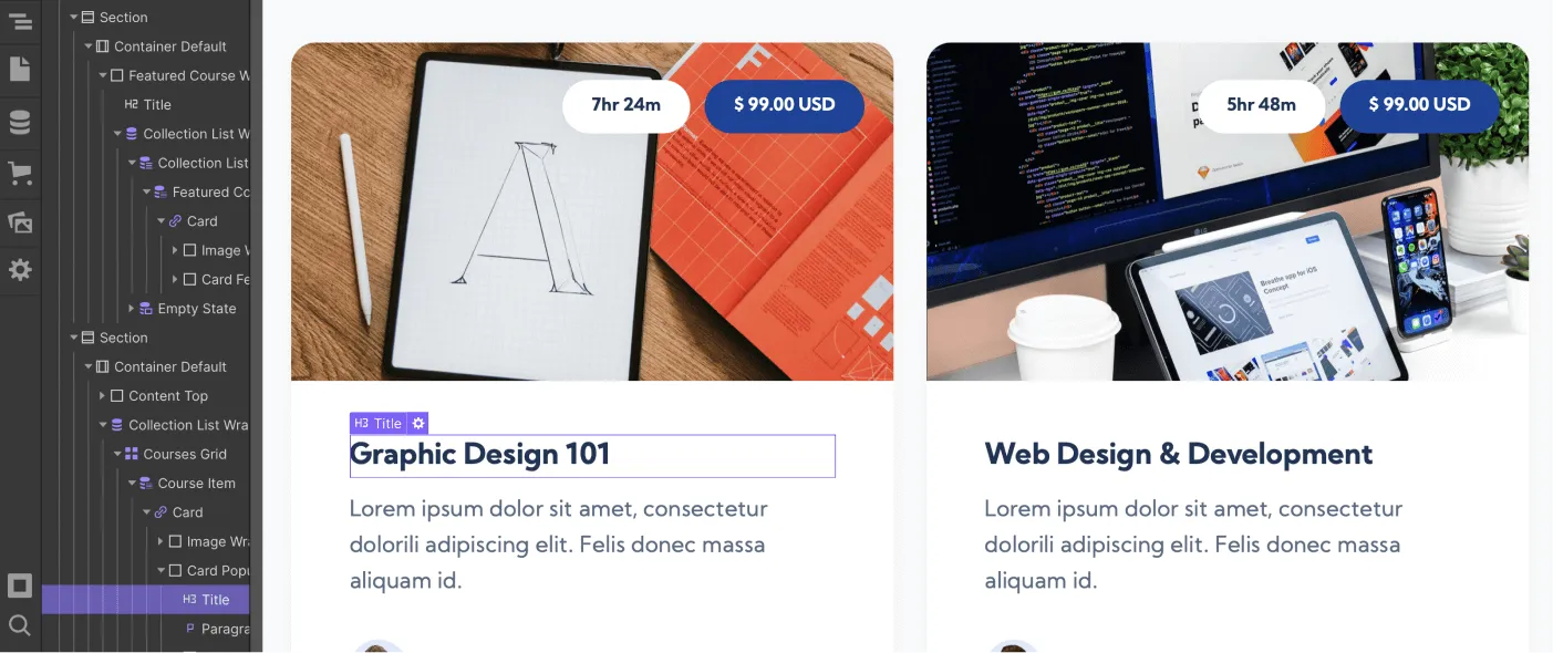 eCommerce Products - Education X Webflow Template