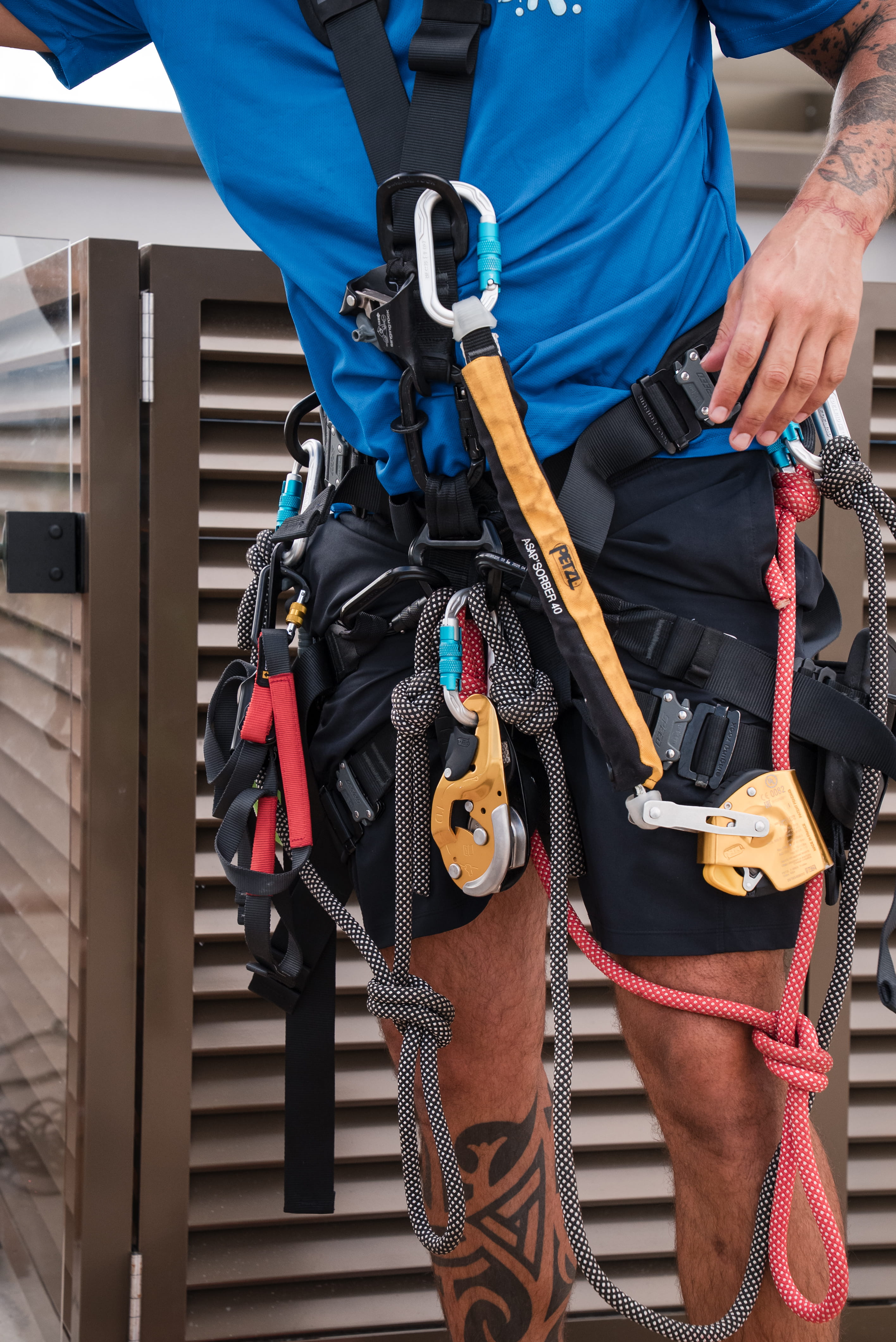 Facade cleaning removing grime and salt build-up from building exterior Gold Coast