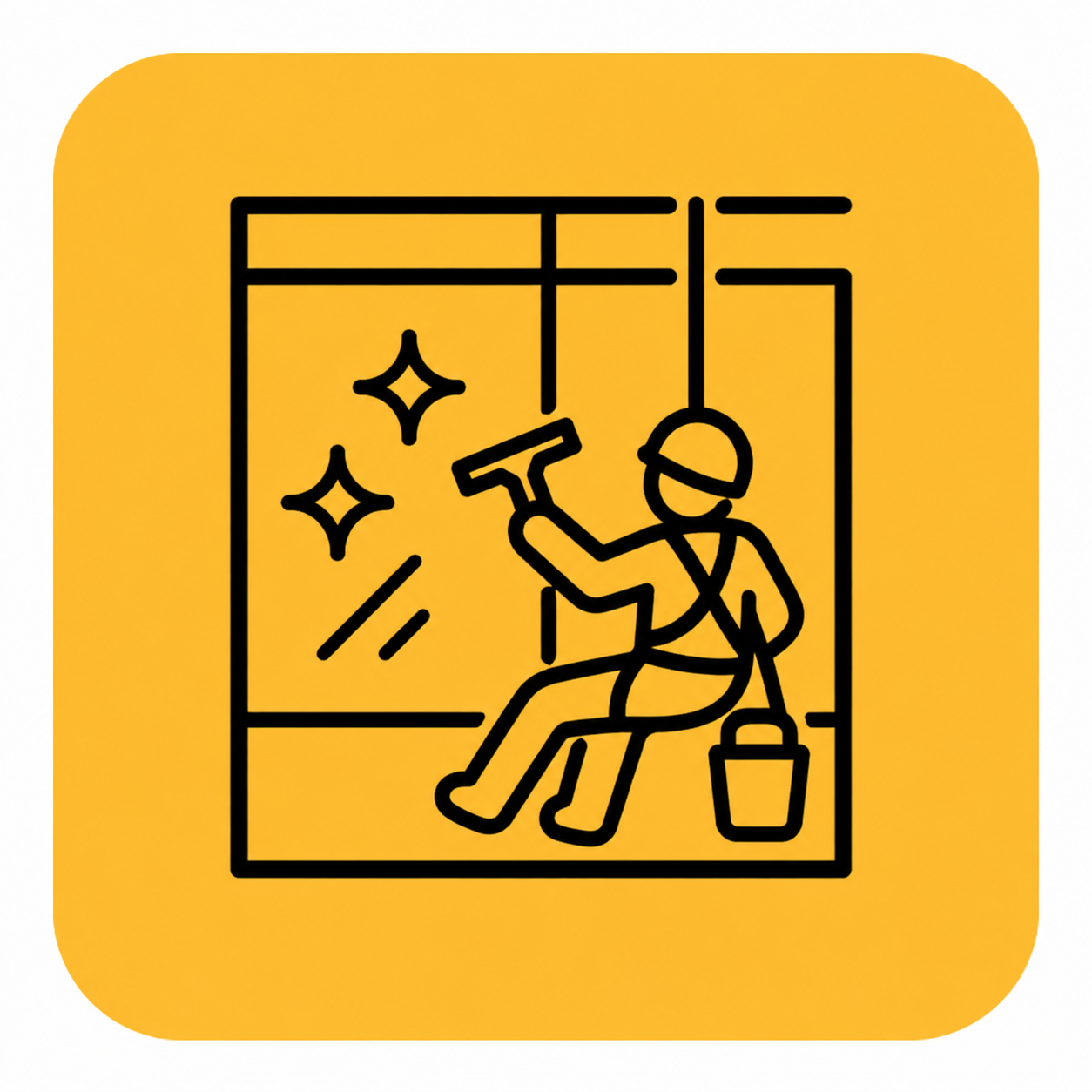 High-access window cleaning on multi-storey building Gold Coast