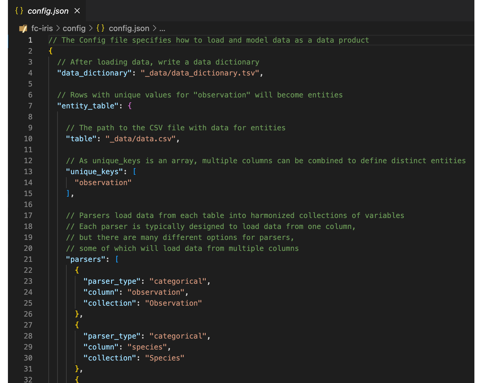 Coding example of Tag.bio syntax.