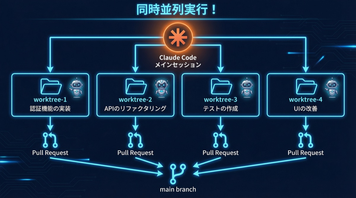 サブエージェントの並列実行イメージ図