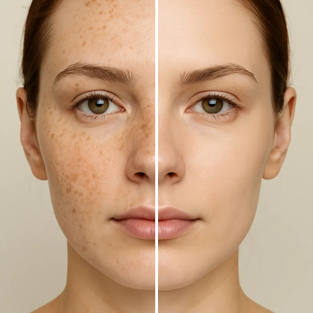 A hyper-realistic image of a A detailed before-and-after ph...