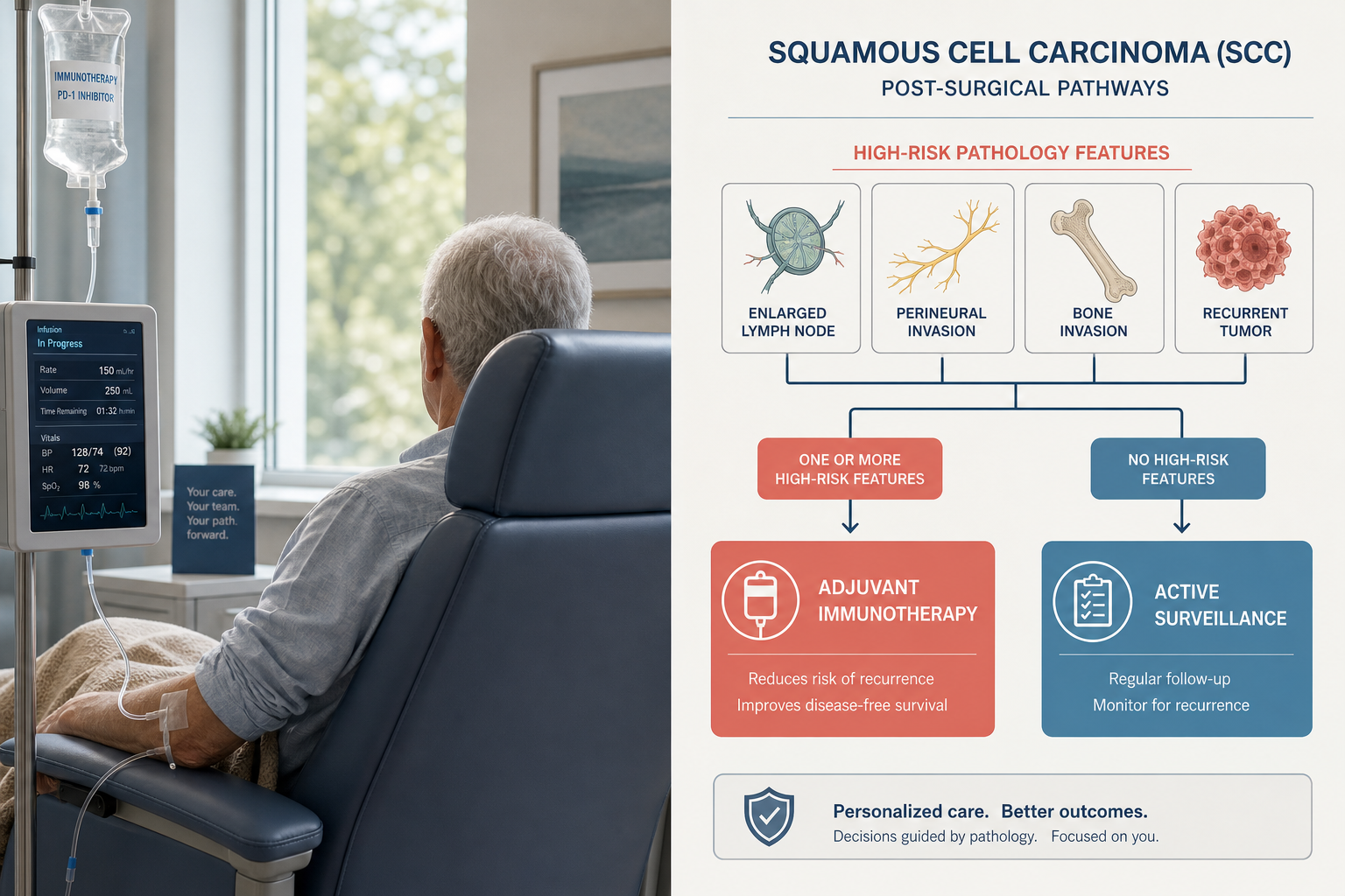 Who Is a Good Candidate for Immunotherapy After Squamous Cell Carcinoma Surgery?