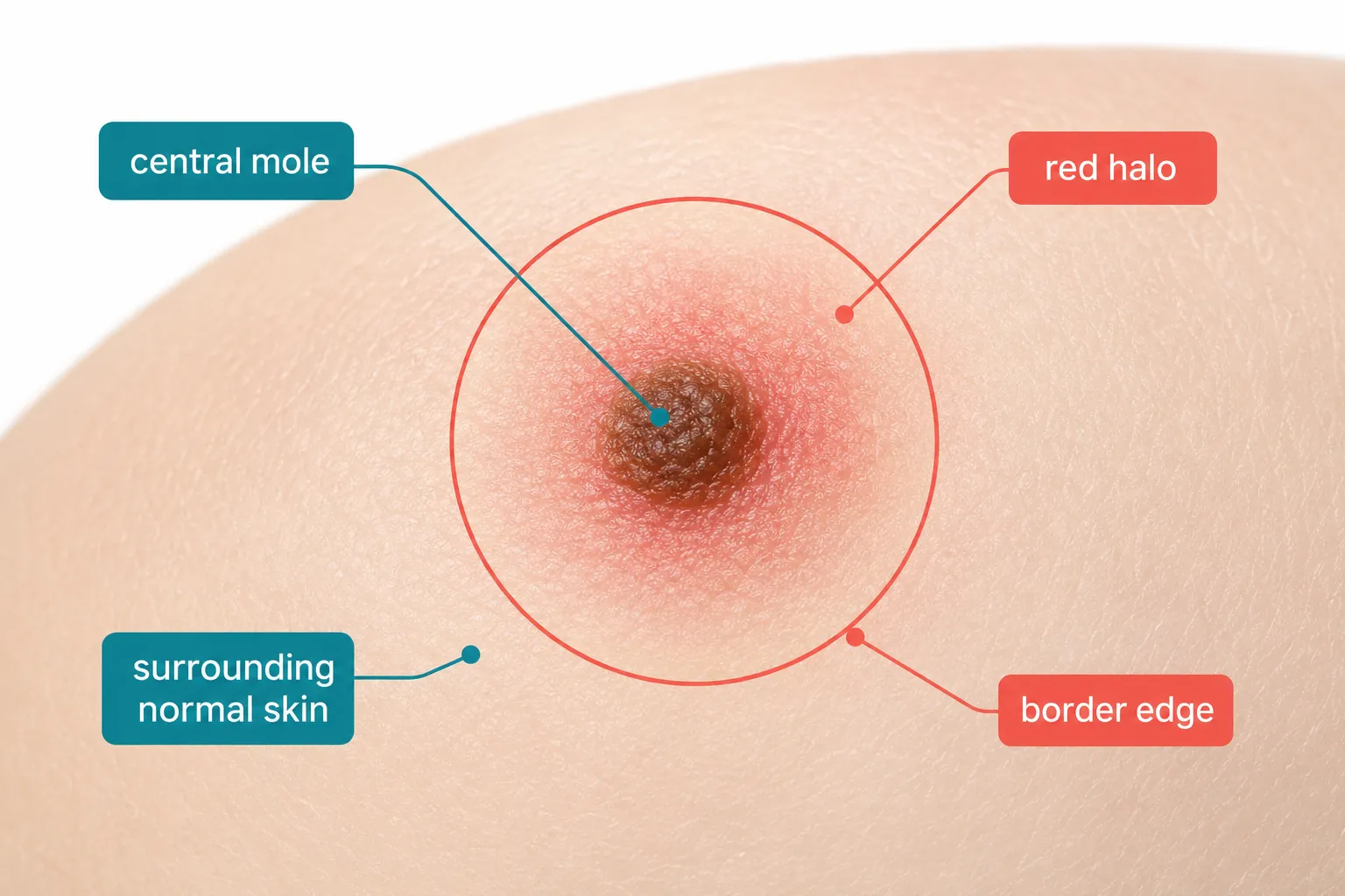 What Does a Red Ring Around a Mole Mean?
