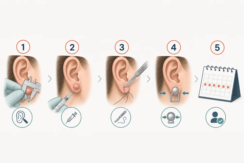 What is an ear keloid, and why do they form after piercing?