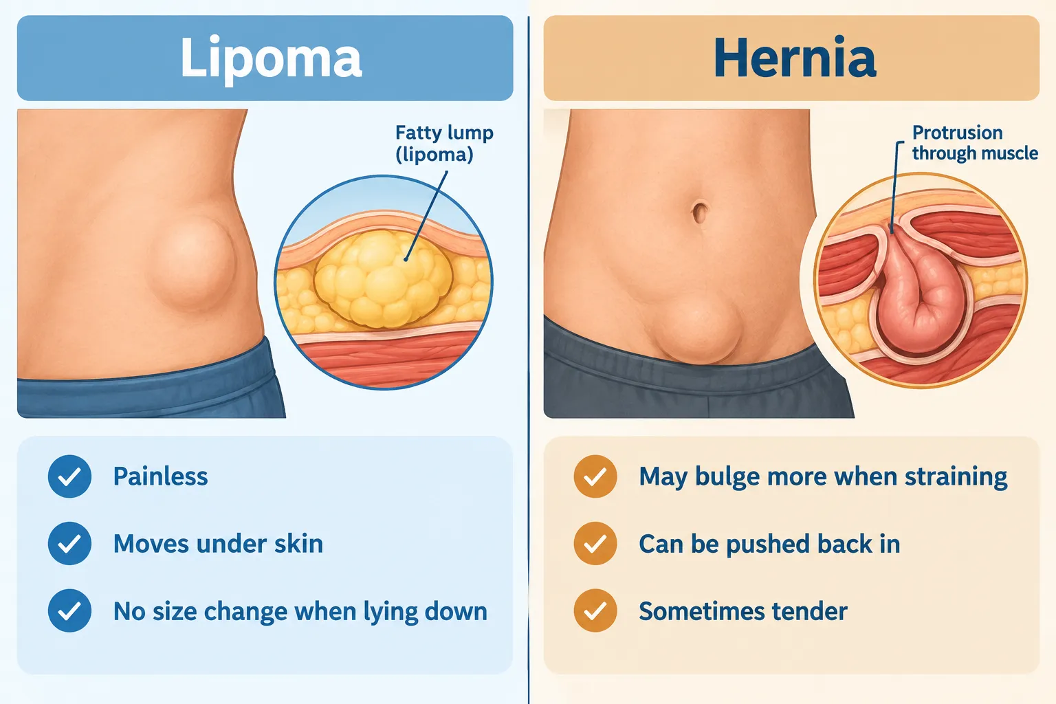Lipoma vs. Hernia: What's the Difference?