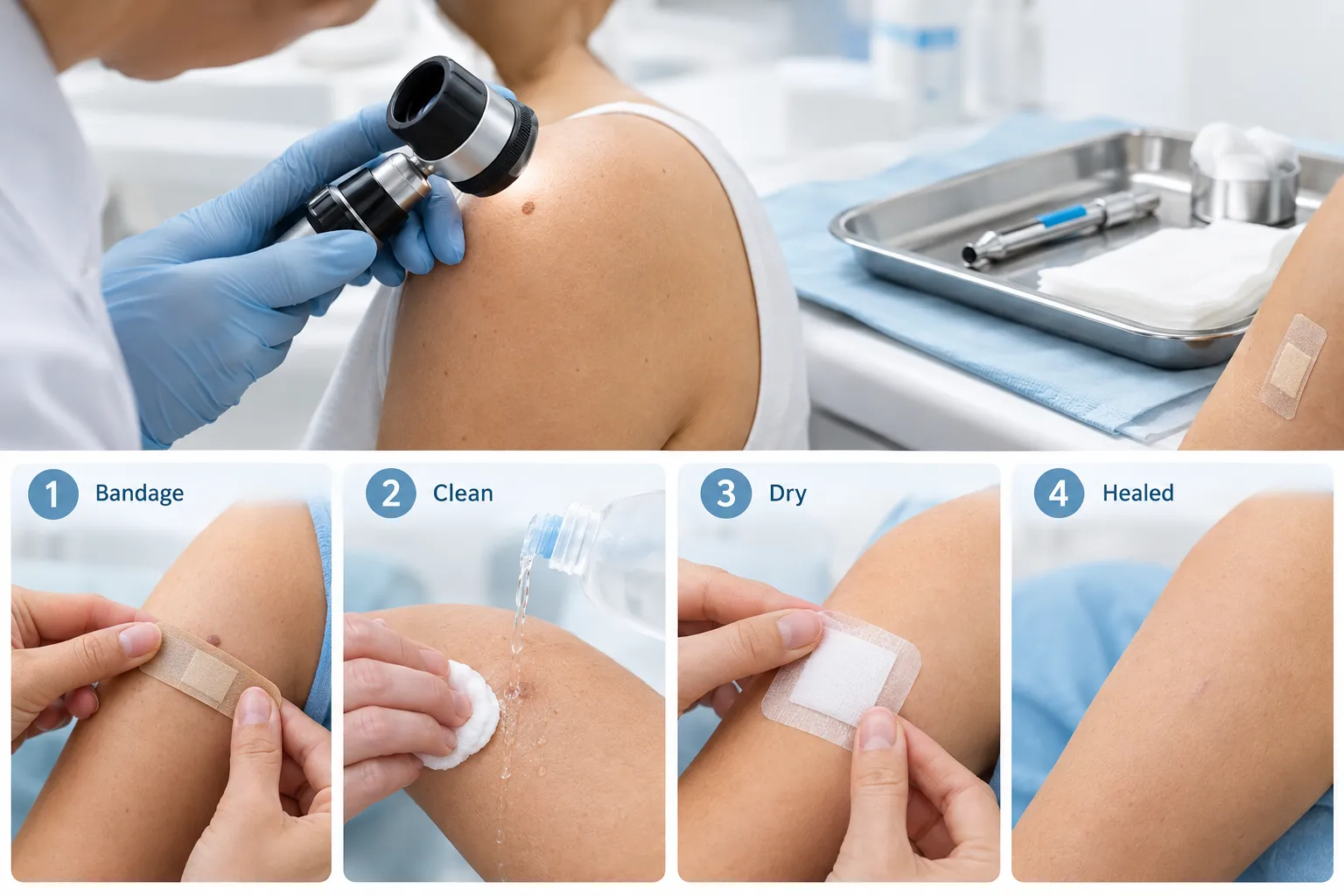 How should you prepare for a skin biopsy?