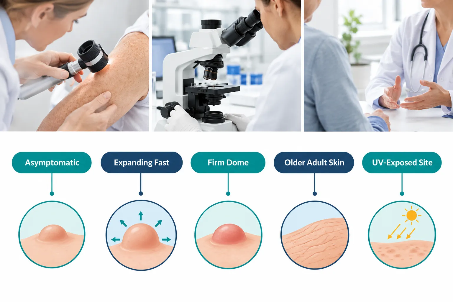 What does Merkel cell carcinoma look like? The AEIOU features