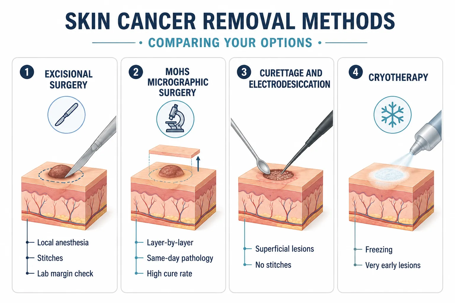 Mohs Surgery vs Other Skin Cancer Removal Methods