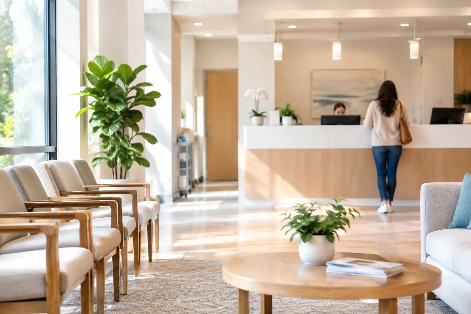 Professional landscape hero image (). Modern design, , , aesthetic. Background imagery relevant to: no referral same day
