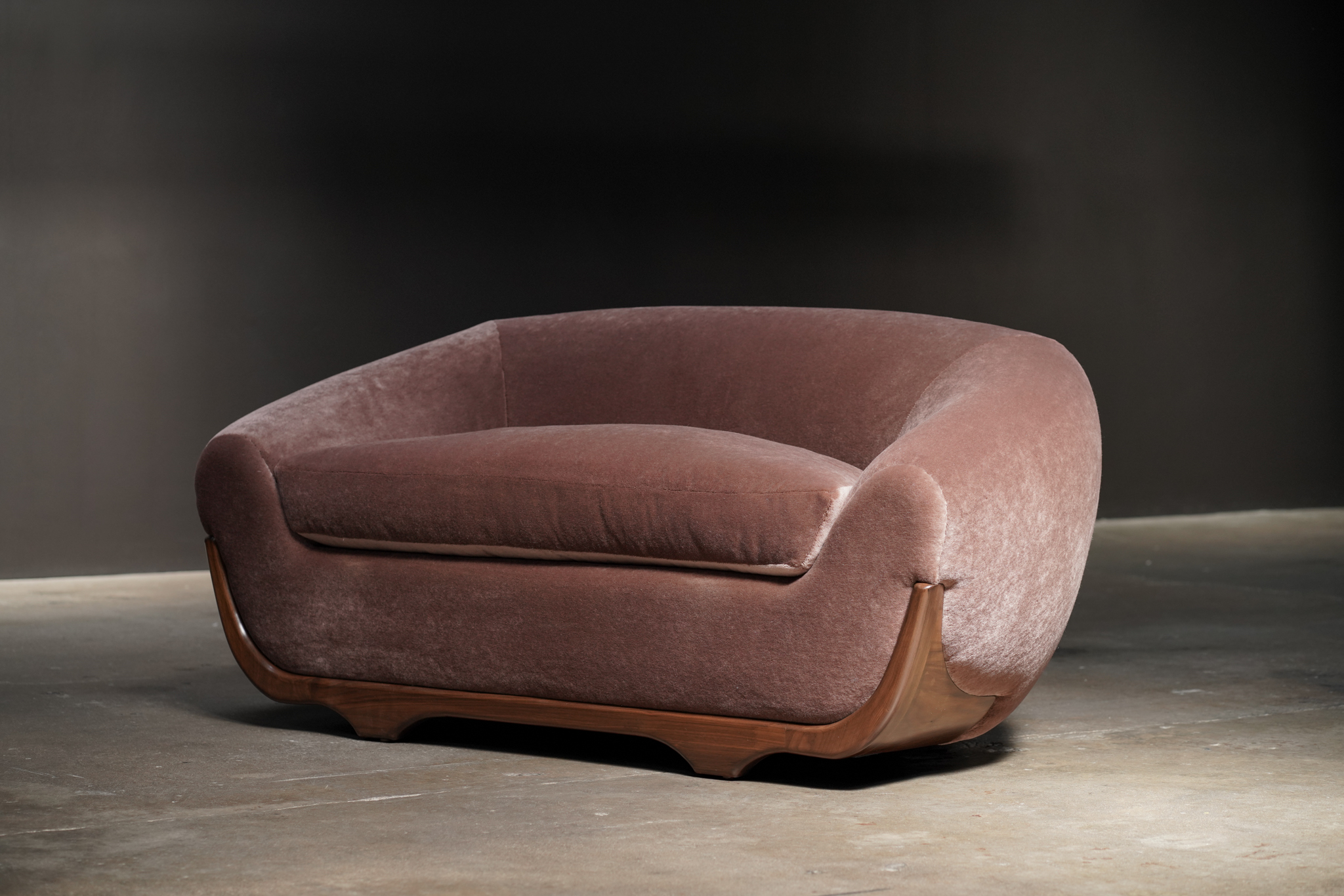 Stratus Loveseat in Mohair, by Studio Balestra