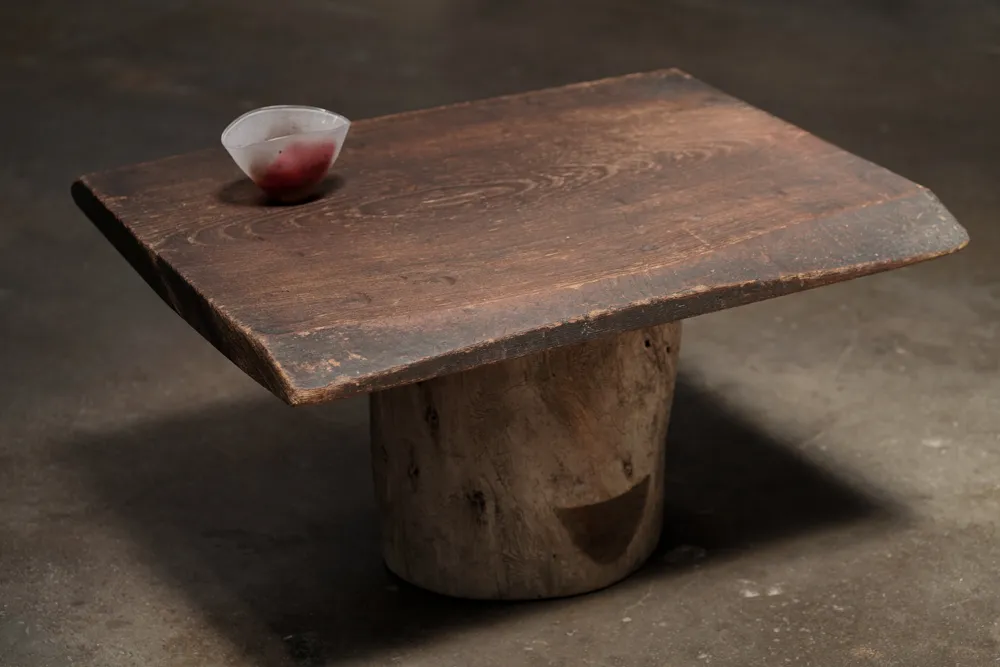 Natural Rectangle Top Side Table