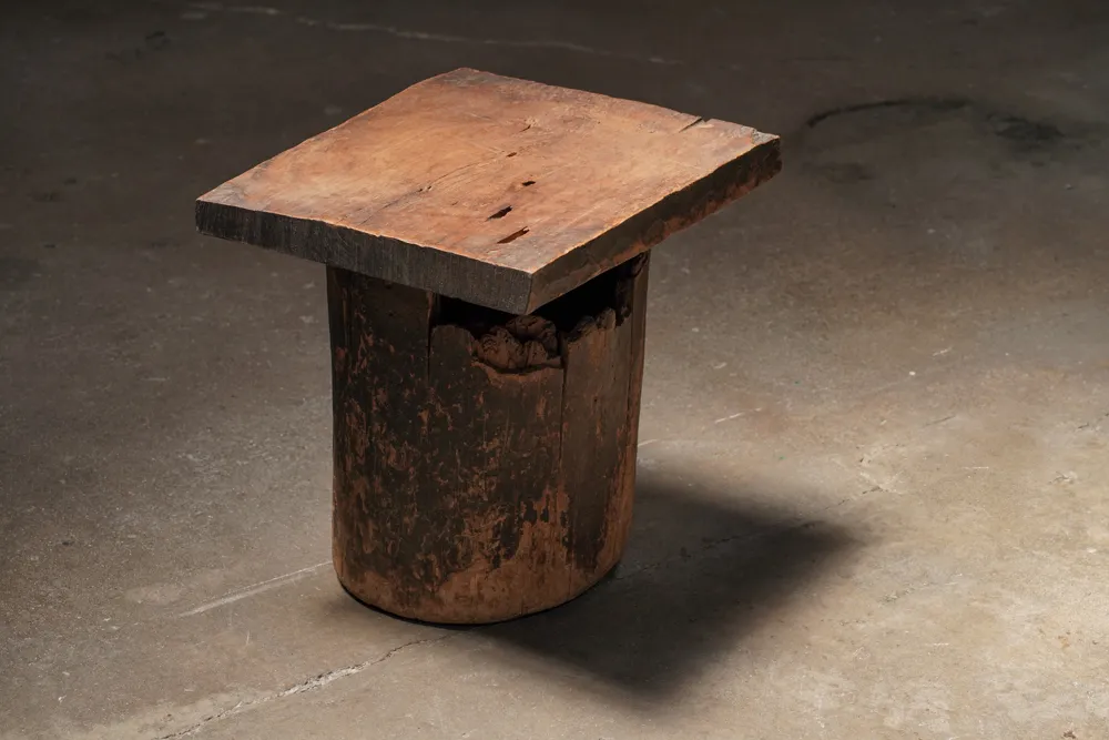 Brown Stump Side Table