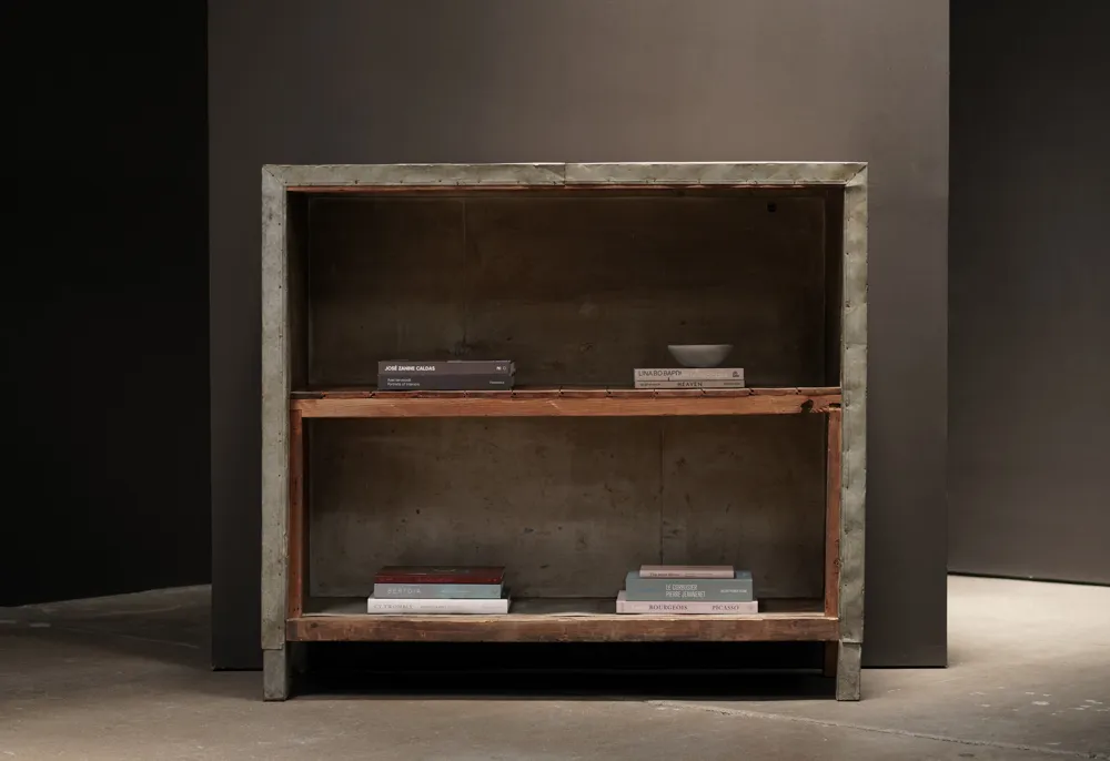 Metal Wrapped Bookshelf