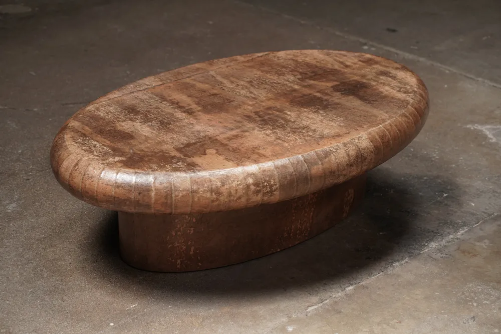 Oval Paper Coffee Table Mocha, by Studio Balestra