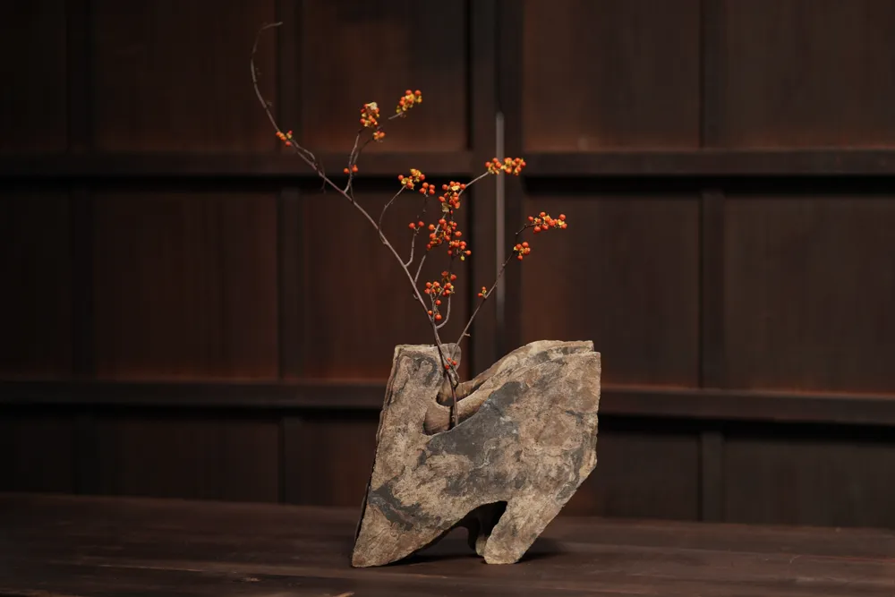 Japanese Ceramic Edge Vase
