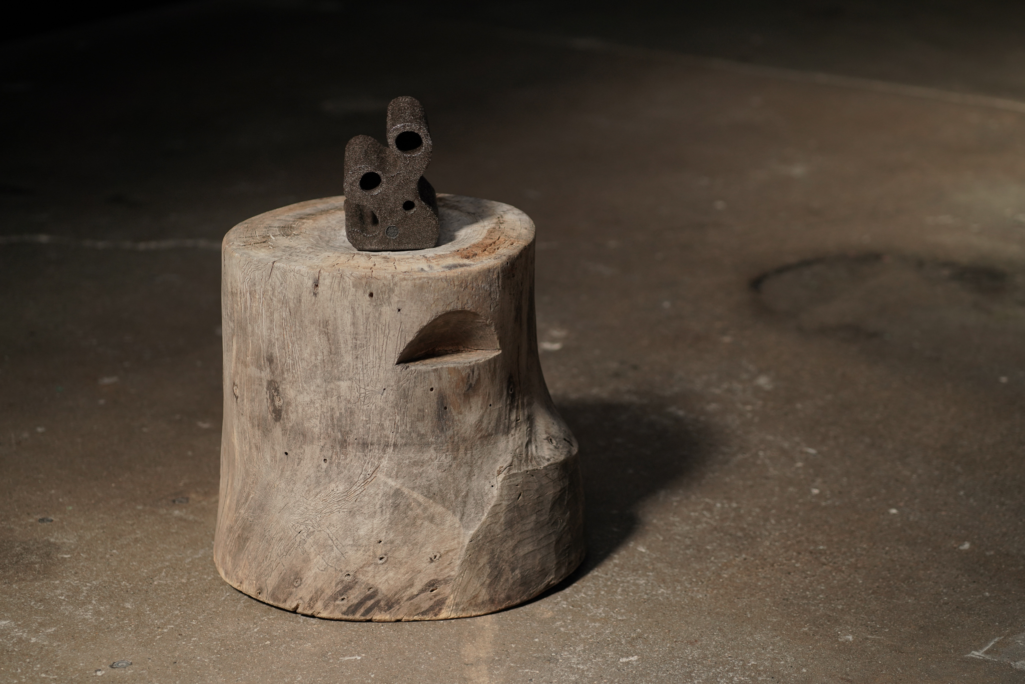 Grey Stump Side Table