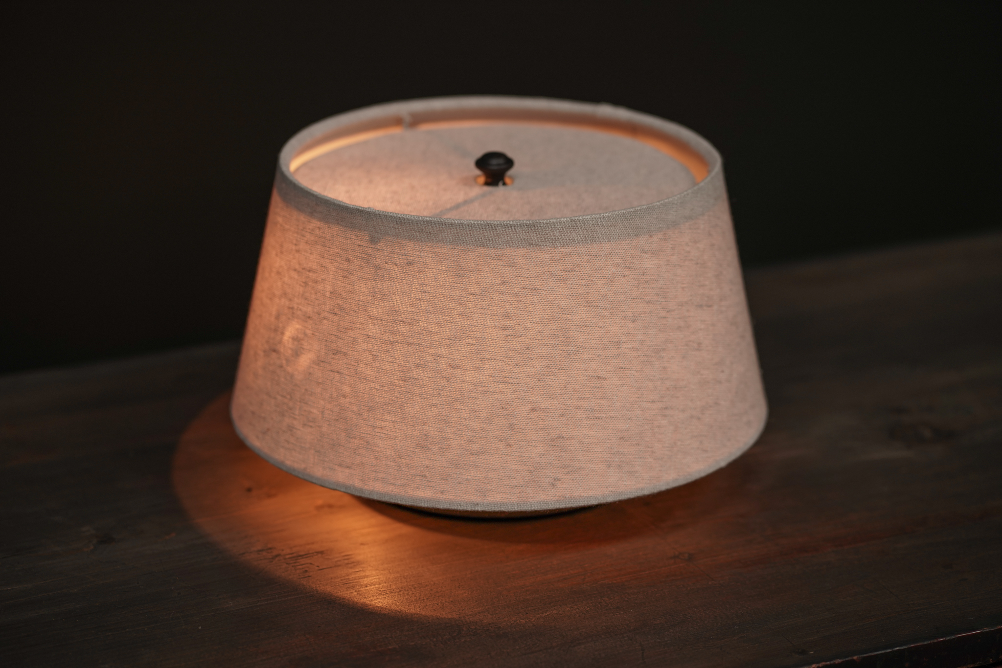Low Bookshelf Ceramic Lamp, Raw	
