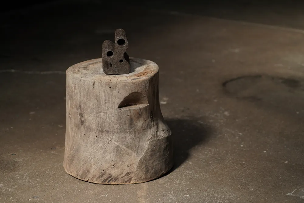 Grey Stump Side Table