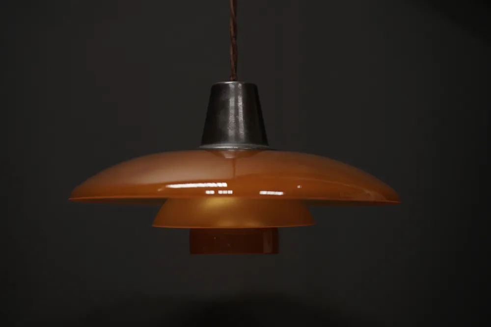 Poul Henningsen Amber Glass Pendant
