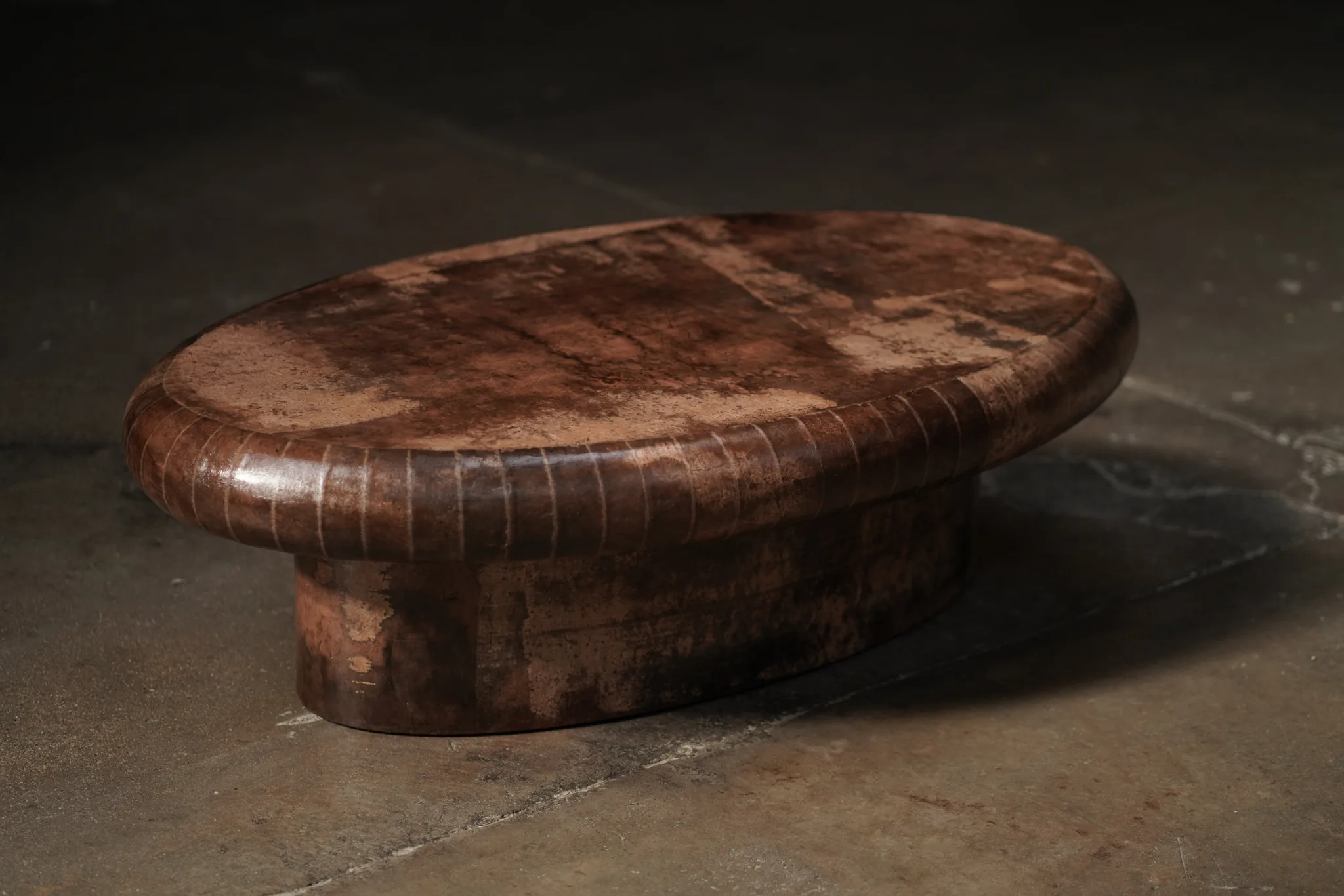 Oval Paper Coffee Table Mocha, by Studio Balestra