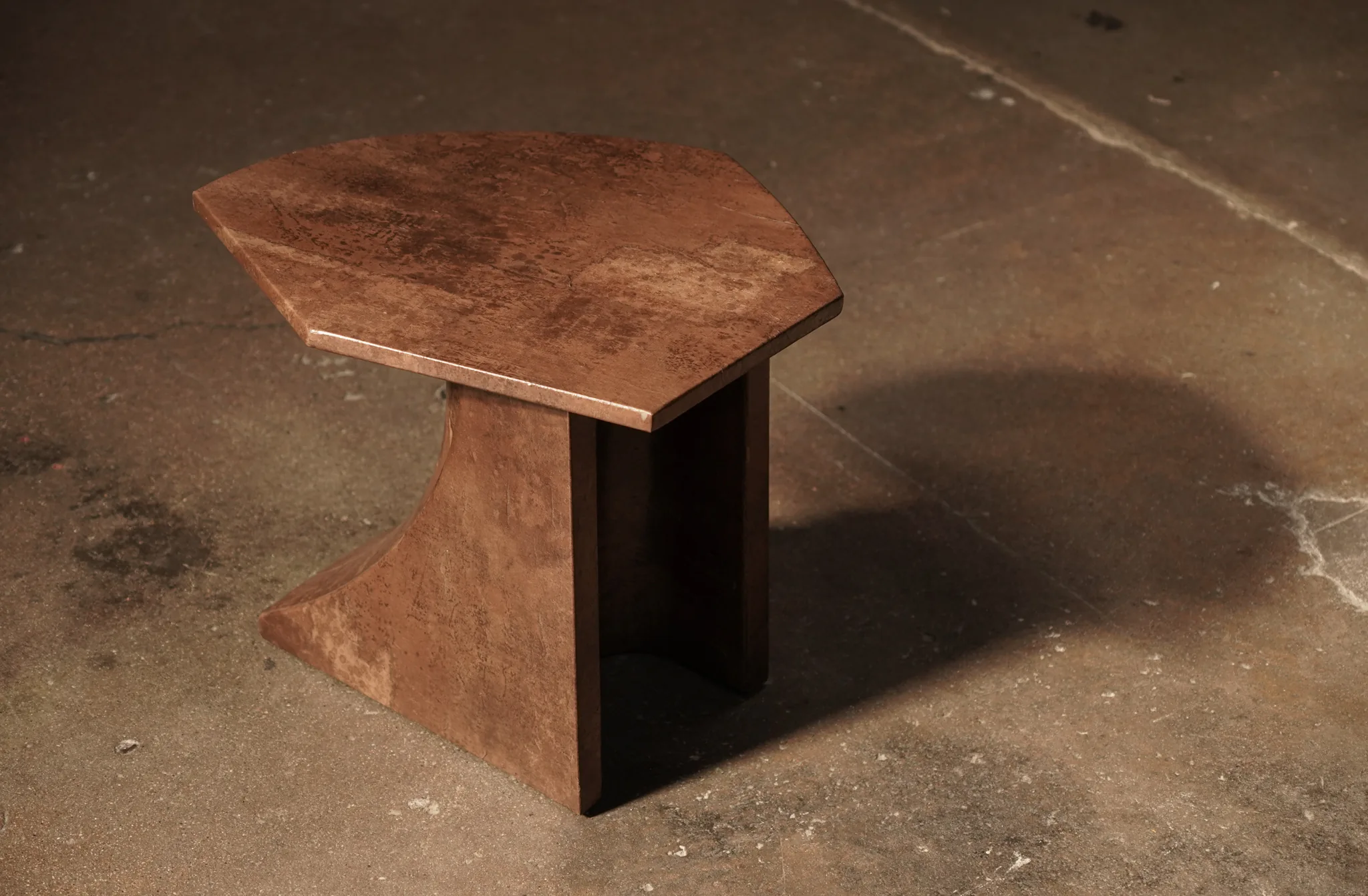 Aegis Paper Side Table Tan, by Studio Balestra	