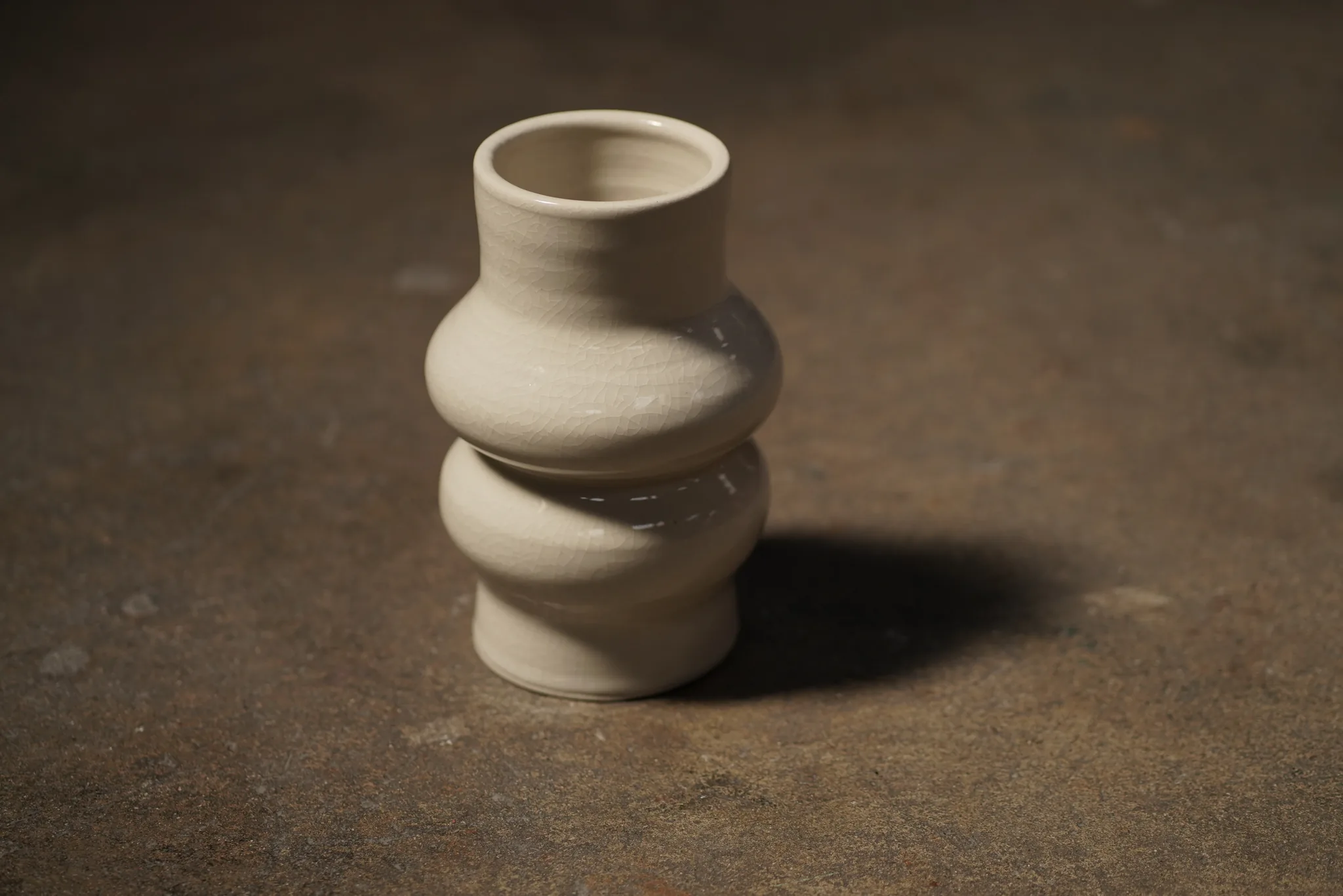 Ceramic Vase, Bone - Small
