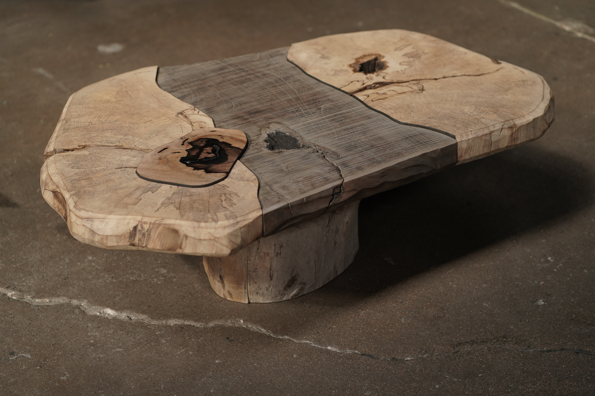 Organic Two Tone Slab Coffee Table