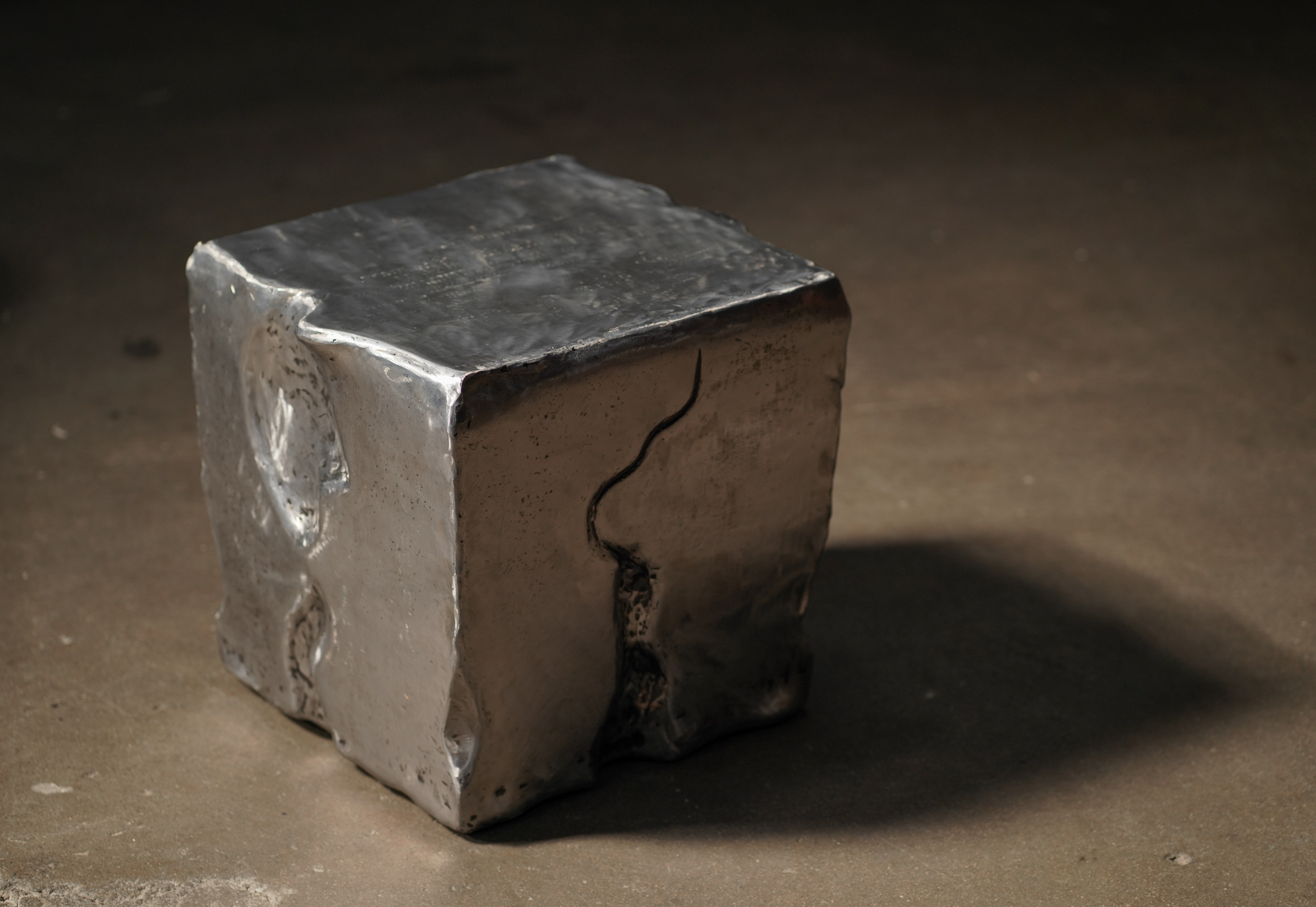 Lithos Steel Side Table, by Studio Balestra	