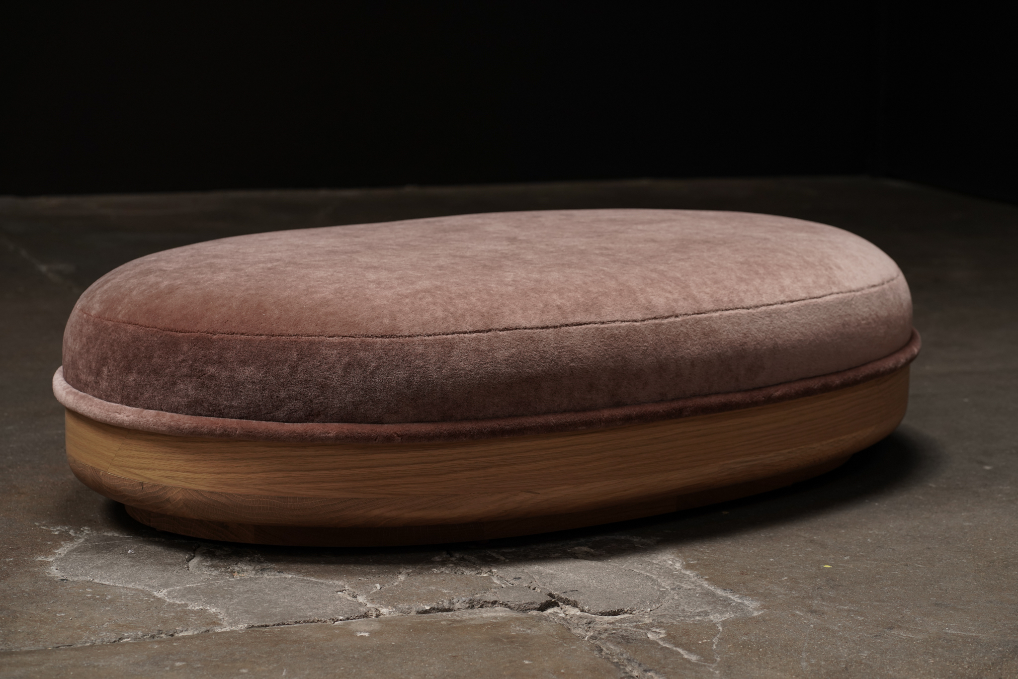 Nido Ottoman in Mohair, by Studio Balestra